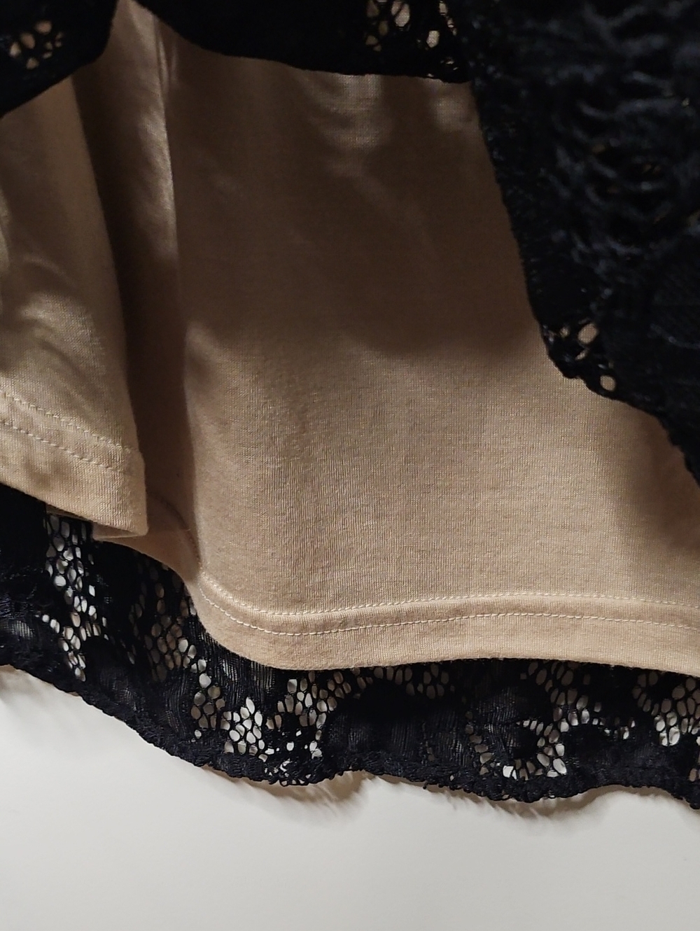 Umgee Dress Women's S Black Beige Floral Lace Bell Sleeves Boho Cocktail Indie - Picture 7 of 11